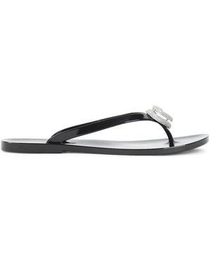Mach & Mach Mach & Mach Double Heart Pvc Sandals - Brown