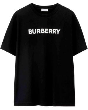 Burberry Logo Cotton T-Shirt - Black