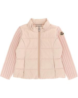 Moncler Enfant Padded Cardigan - Natural