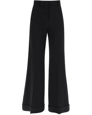 Moschino Crepe Wide-Leg Pant - Black