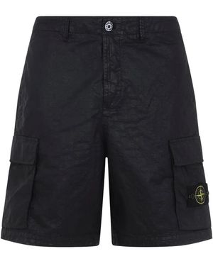 Stone Island L100001 Organic-Look Nylon Panama-Tc - Black