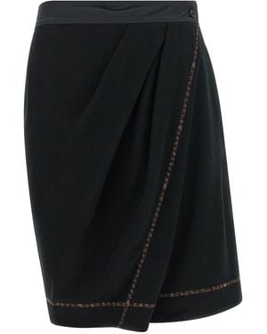 Kiko Kostadinov 'Petrel' Culotte Bermuda Shorts - Black