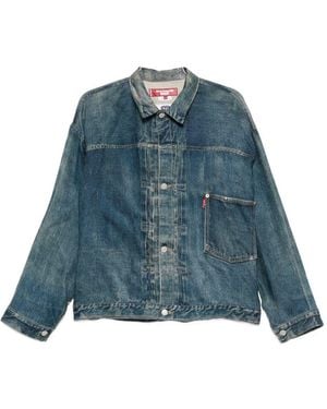 Junya Watanabe Denim Shirt Button Details - Blue