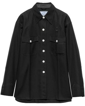 Prada Buttoned Long-Sleeve Shirt - Black