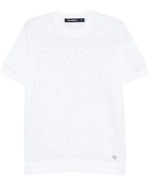 KARL LAGERFELD Logo Short-Sleeve T-Shirt - White