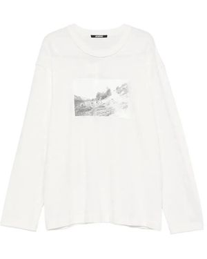 Jacquemus "Le Tshirt Paysan Long Sleeves" T-Shirt - White