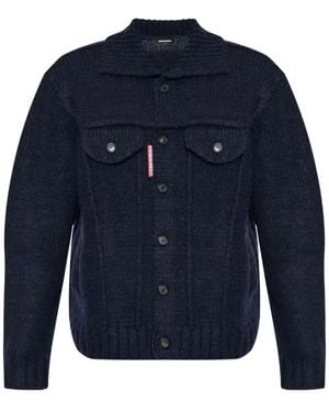 DSquared² Knit Jean Jacket - Blue