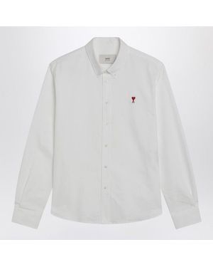 Ami Paris Ami De Coeur Embroidery Shirt - White