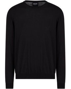 Giorgio Armani Silk Cotton Sweater - Black