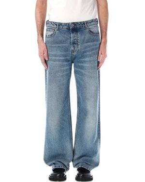 Ami Paris Large Fit Denim Jeans - Blue