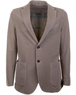 Circolo 1901 Single Breasted Oxford Jacket - Gray