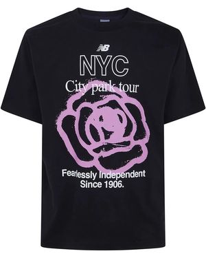 New Balance "Nyc City Run" T-Shirt - Black