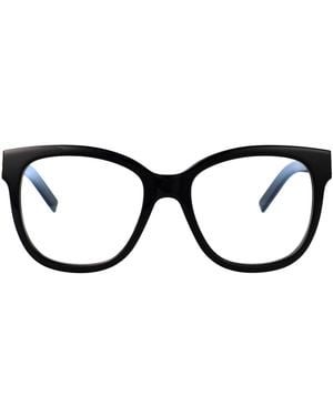 Saint Laurent Transparent Acetate Glasses - Black