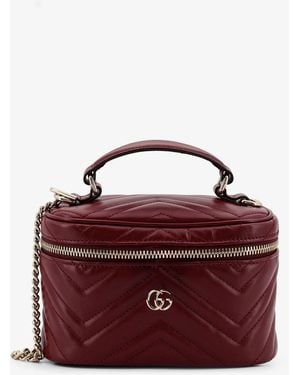 Gucci Mini Vanity Gg Marmont Matelassé Leather Shoulder Bag - Purple