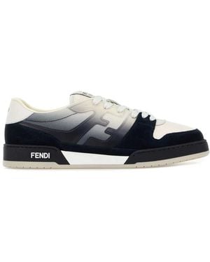 Fendi Leather Match Sneakers - White