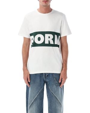 JW Anderson Printed Cotton T-Shirt - Blue