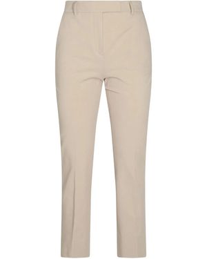 Incotex Tapered Leg Cotton Blend Trousers - Natural