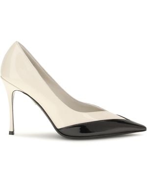 Ferragamo Two Tone Pumps - White