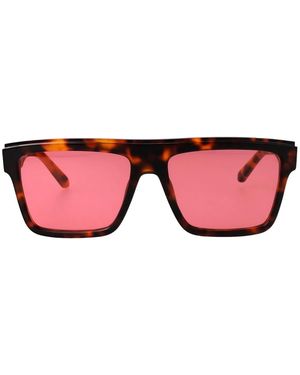 Off-White c/o Virgil Abloh Shiny Havana Acetate Sunglasses - Red
