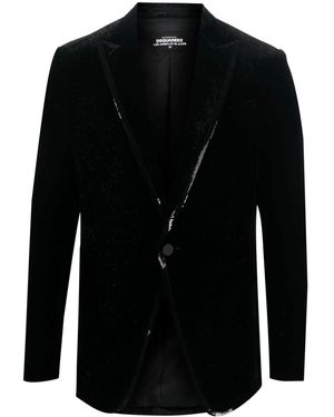 DSquared² Velvet Blazer - Black