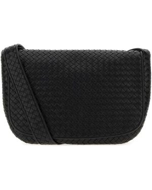 Bottega Veneta Messanger Intreccio - Black