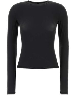 Skims Long Sleeve T-Shirt - Black