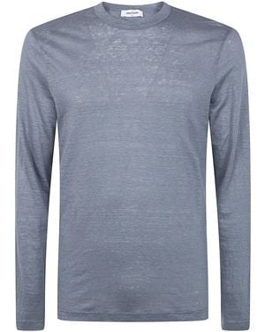 Gran Sasso Logo Print Long Sleeves T-Shirt - Blue