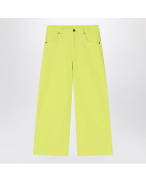 Douuod Lime Cotton Pants - Yellow