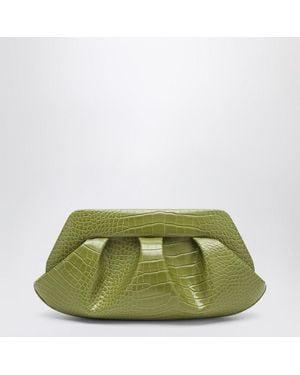 THEMOIRÈ Emera Clutch Kiwi Crocodile Effect - Green