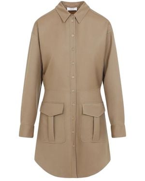 Celine Wool Mini Dress - Natural