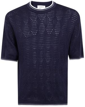 Laneus Knitted T-Shirt - Blue