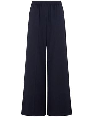 Weekend by Maxmara Loose Wool Pants - Blue
