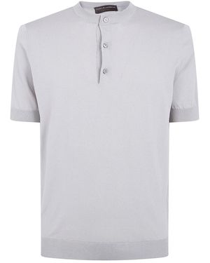 FILIPPO DE LAURENTIIS "Serafino" Short Sleeves Jumper - White
