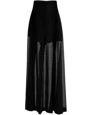 Philosophy Di Lorenzo Serafini Wool Blend Wide-Leg Pant - Black