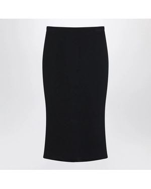 Givenchy Midi Skirt With Pleats On The Back - Black