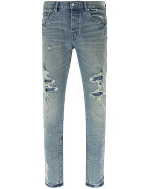 Purple 'P001 Repairs' Jeans - Blue