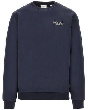 Les Deux Cotton Sweatshirt With Logo Print - Blue