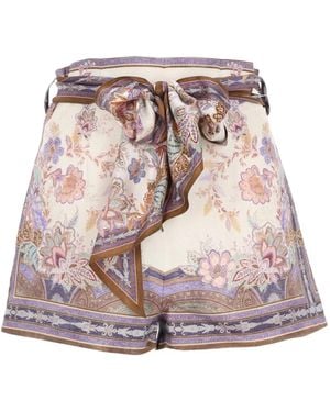 Zimmermann Shorts Con Foulard "Luna" - Multicolor