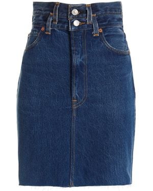 RE/DONE 'Double Waisted Pencil' Re Done X Levi'S Skirt - Blue