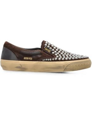 Golden Goose Vce Leather Slip On - White