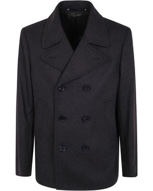Paul Smith Ps Paul Smith Pea Coat - Black