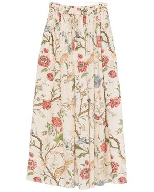 Into The East Linen And Silk Blend Trousers - White
