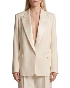 FEDERICA TOSI Single-Breasted Cady Blazer - Natural