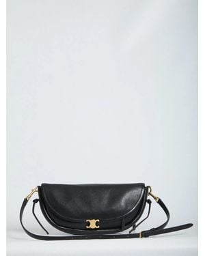 Celine Small Halfmoon Triomphe - White
