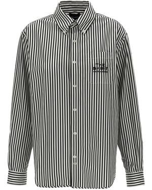 Marc Jacobs The Striped Shirt Shirt And Blouse - Gray