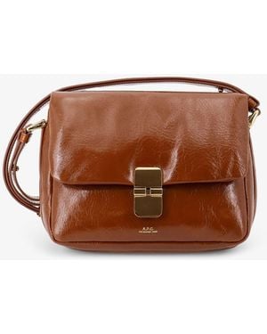 A.P.C. Grace Leather Shoulder Bag - Brown