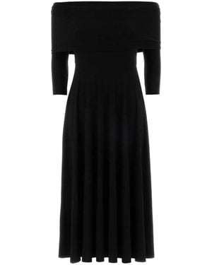 Norma Kamali Abito Longuette Manica 3/4 - Black