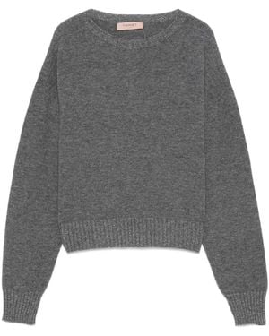 Twinset Wool Knit Sweater - Gray
