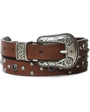 Golden Goose Lace Belt - Brown