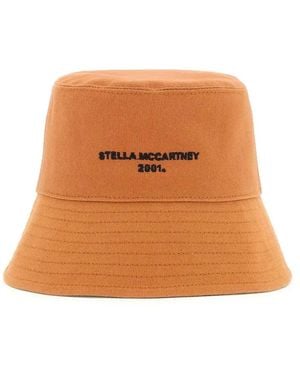 Stella McCartney Eco Cotton Logo Bucket Hat - Orange